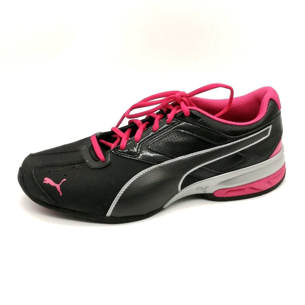 Puma Womens Sneaker Black Pink Soft Foam Insole Lace Up Round Toe Low Top 11